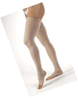 BSN Medical 115546 JOBST Opaque Compression Hose, Thigh High, 20-30 mmHG, Open Toe, Large, Natural