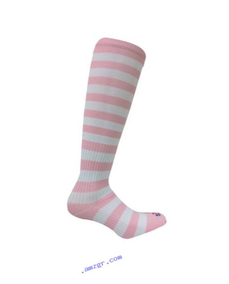 Caresox Baby Shower Maternity and Vein Support Graduated Compression Recovery Socks, Pink/White, Medium - CSN7011
