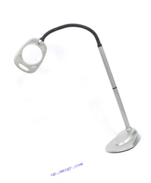 Mighty Bright 67112 Floor Light and Magnifier, Silver