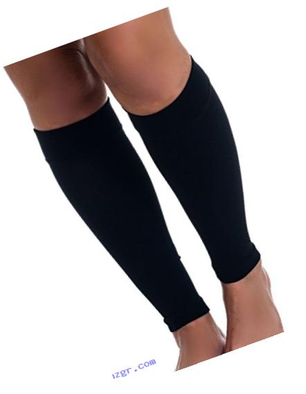Remedy Calf Compression Sleeve Socks, Black, Large