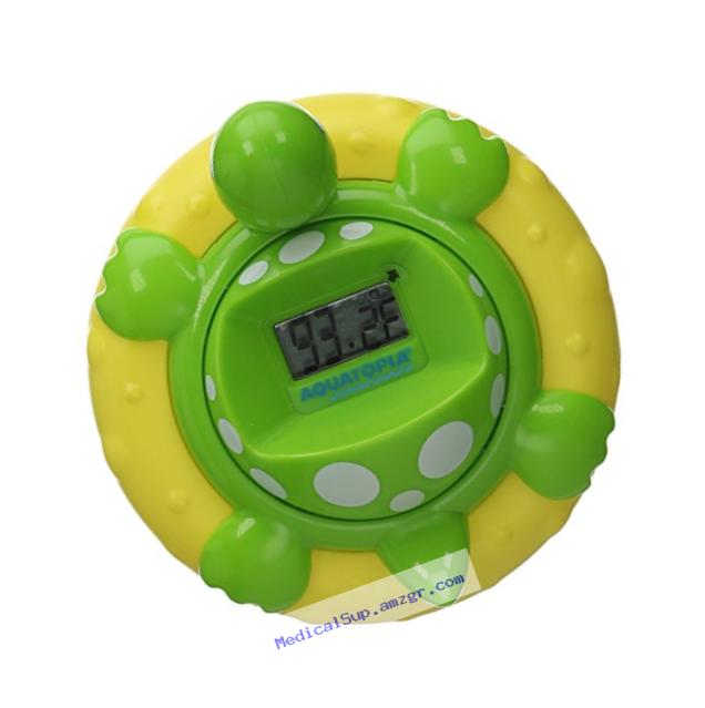 Aquatopia Deluxe Safety Bath Thermometer Alarm, Green