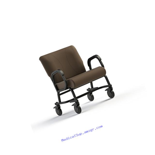 Bariatric office chair with four locking casters (5??? dia.), 24