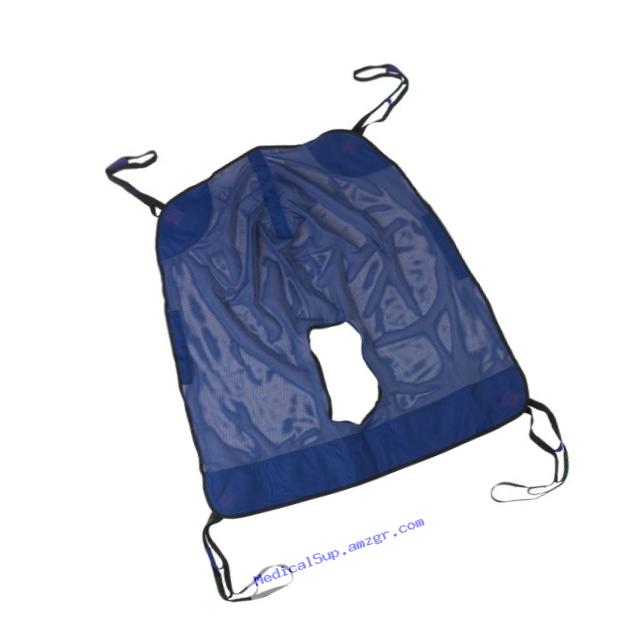Drive Medical Full Body Patient Lift Sling, Mesh with Commode Cutout, Extra Large