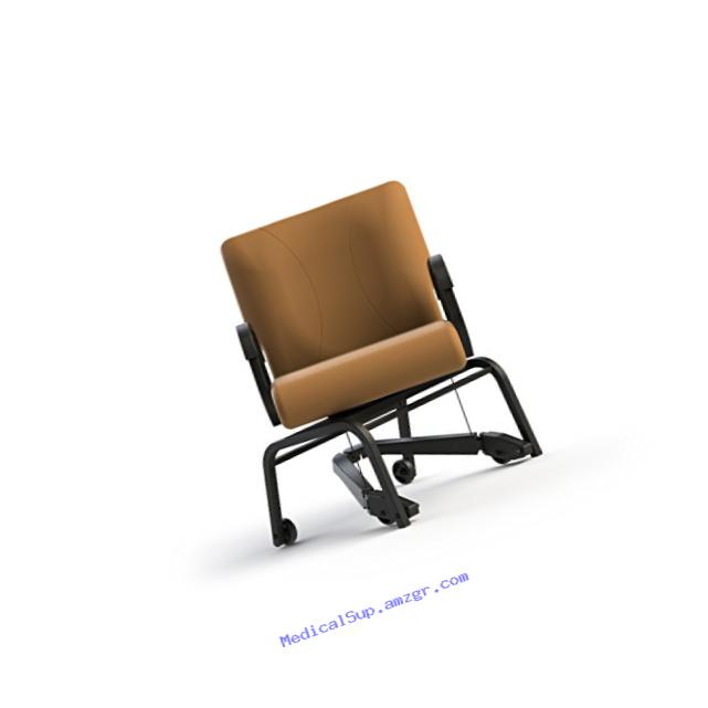 Kitchen / dining chair w/ swivel & mobility assist lever, rated 250 lbs. ( - it swivels and rolls)