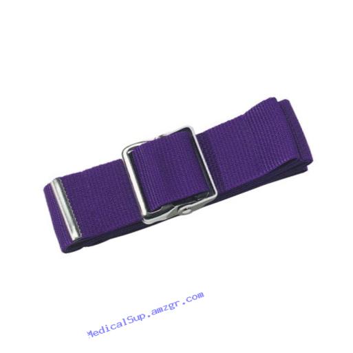 Prestige Medical Nylon Gait Transfer Belt with Metal Buckle, Purple, 4.3 Ounce