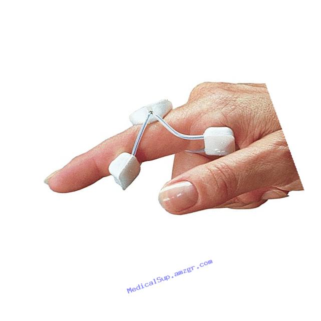 Rolyan A99762 Sof-Stretch Extension Splint, Medium, White, Finger Brace and Knuckle Immobilization Device, Recovery and Rehabilitation Aid for Edema