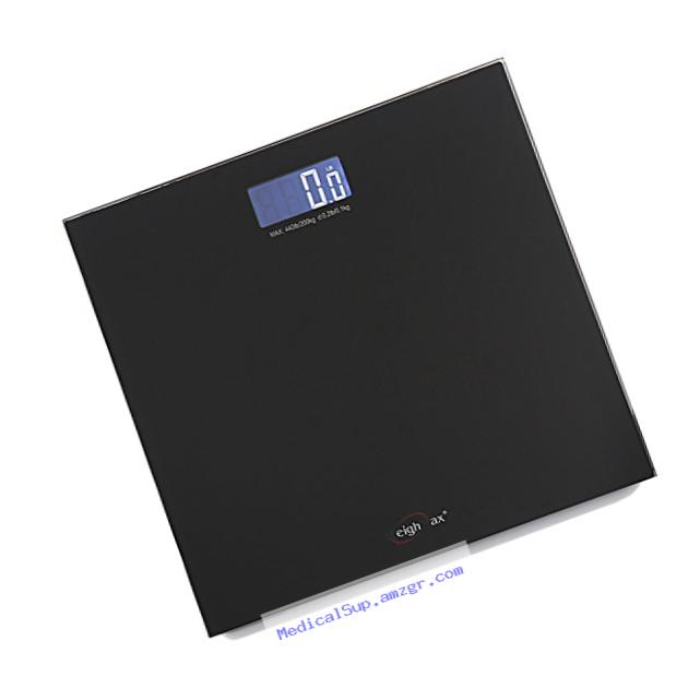 Weighmax 440LB Digital Tempered Glass Fitness Bathroom Scale with Step-On Tech