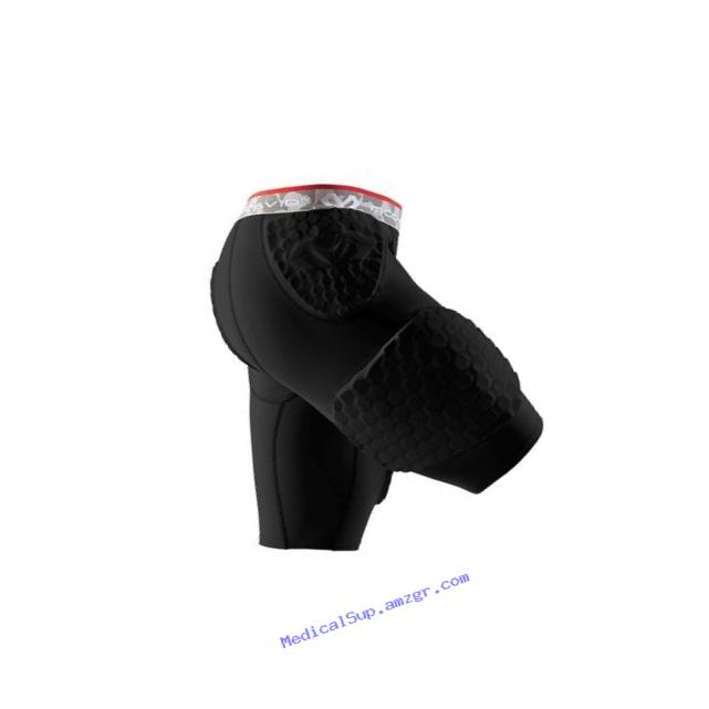McDavid Hex Dual-Density Shorts with Contoured Wrap-Around Thigh, Black, Medium