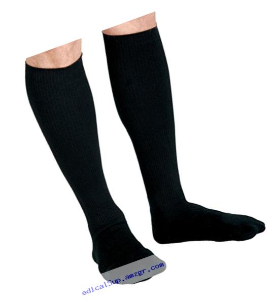 Curad MDS1717CBH Compression Dress Socks, 8-15 mmHg, Regular Length, Large, Pair, Black