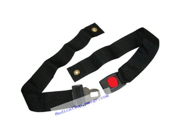Healthline Trading Wheelchair Strap Seat Belt Auto Style with Metal Buckle up to 48