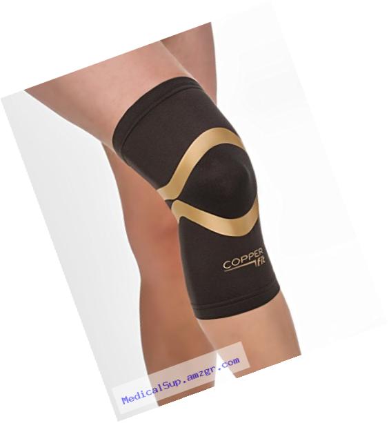 Copper Fit Pro Series Compression Knee Sleeve, Black with Copper Trim, X-Large