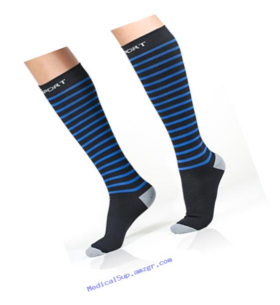 Abco Tech Compression Socks (1 Pair), Blue, Small