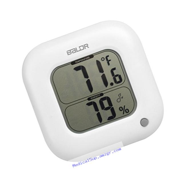 BALDR Thermo-Hygrometer Square Thermometer, White