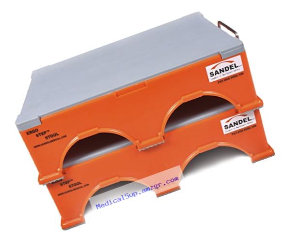 Ergo-Step Stool, Stackable, Orange (2 top stools and 2 bottom stools)