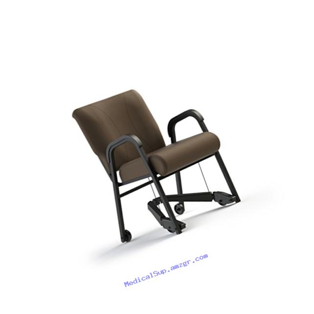 Kitchen/dining chair with mobility assist lever, rated for 250 lbs. ( - it rolls)