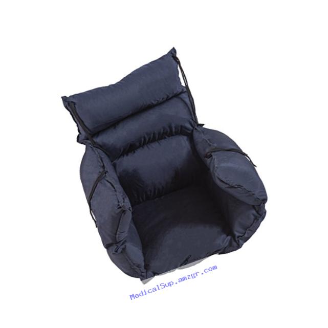 DMI Comfort Wheelchair Cushion, Wheelchair Seat Cushion, Wheelchair Pillow, Recliner or Chair Cushion, Navy