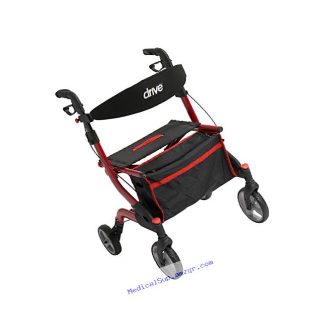 Drive Medical rtl10555rd I-Walker Euro Style Rollator, Red