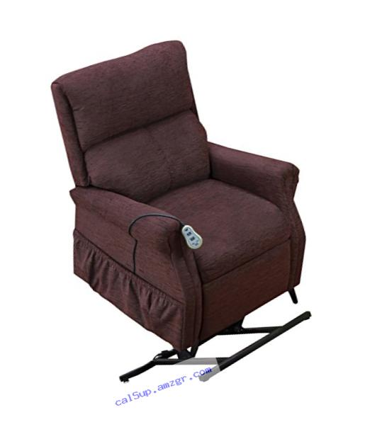 Med-Lift 11 Series 2 Way Reclining Lift Chair, Pine, Vibration and Heat, 135 Pound