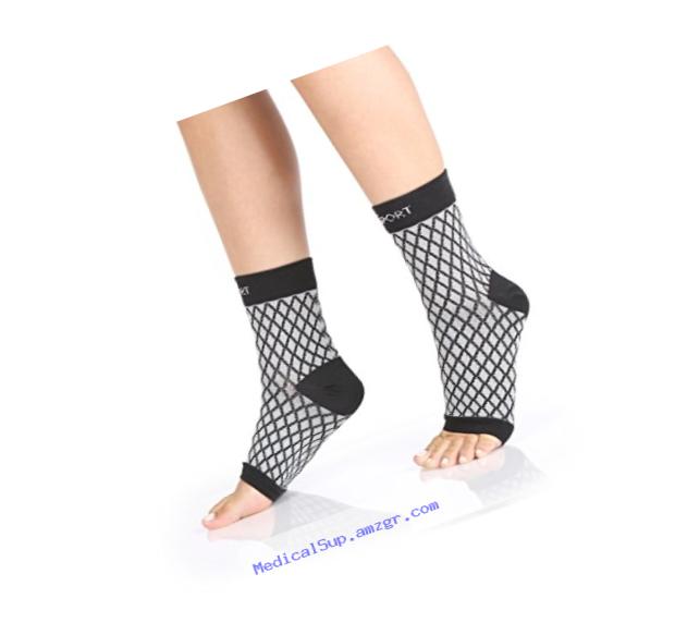 Plantar Fasciitis - Compression Foot Sleeve - Relief From Swelling - Sports & Everyday Use - Improves Blood Circulation -(1 Pair)