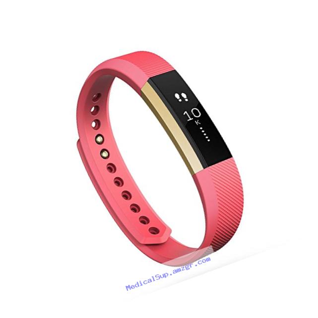 Fitbit Alta Fitness Tracker, Special Edition Gold, Pink, Small (US Version) (Small)
