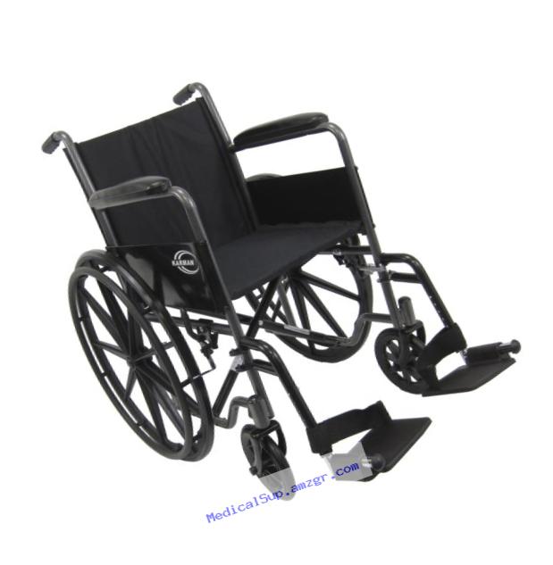 Karman Lightweight wheelchair with removable footrest, 18 inches
