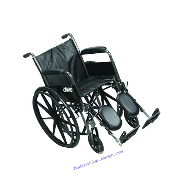 Drive Medical SSP218DFA-ELR Silver Sport 2 Wheelchair