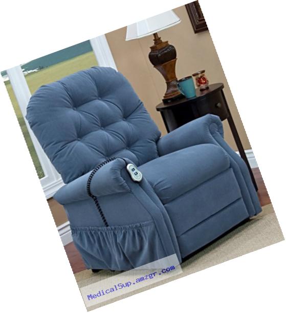 Med-Lift 15 Series Petite 2 Way Reclining Lift Chair, Williamsburg Blue, 125 Pound