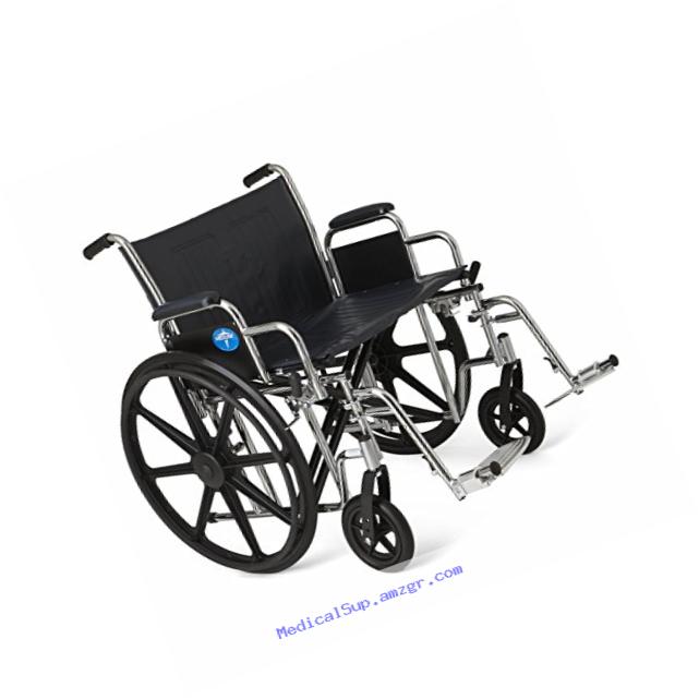 Medline Excel Extra-Wide Wheelchair, 24
