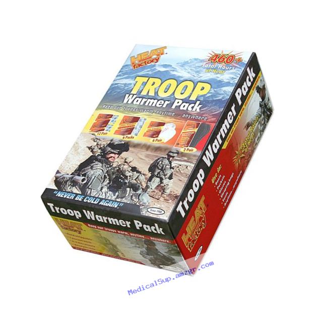 Heat Factory Troop Warmer Pack: 12 Pair Hand, 6 Pair Toe, 2 Pair Insole, and 6 Large Body Heat Warmers